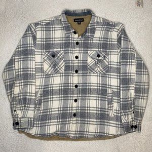 Black Rivet Sherpa Lined Plaid Flannel: Size XXL